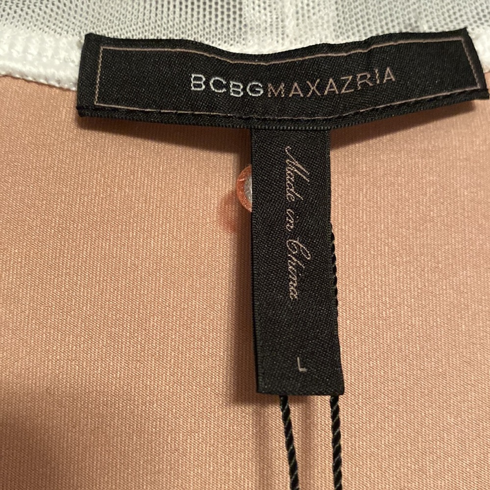 BCBGMAXAZRIA Tracie Asymmetrical Dress White size Large - Picture 3 of 6